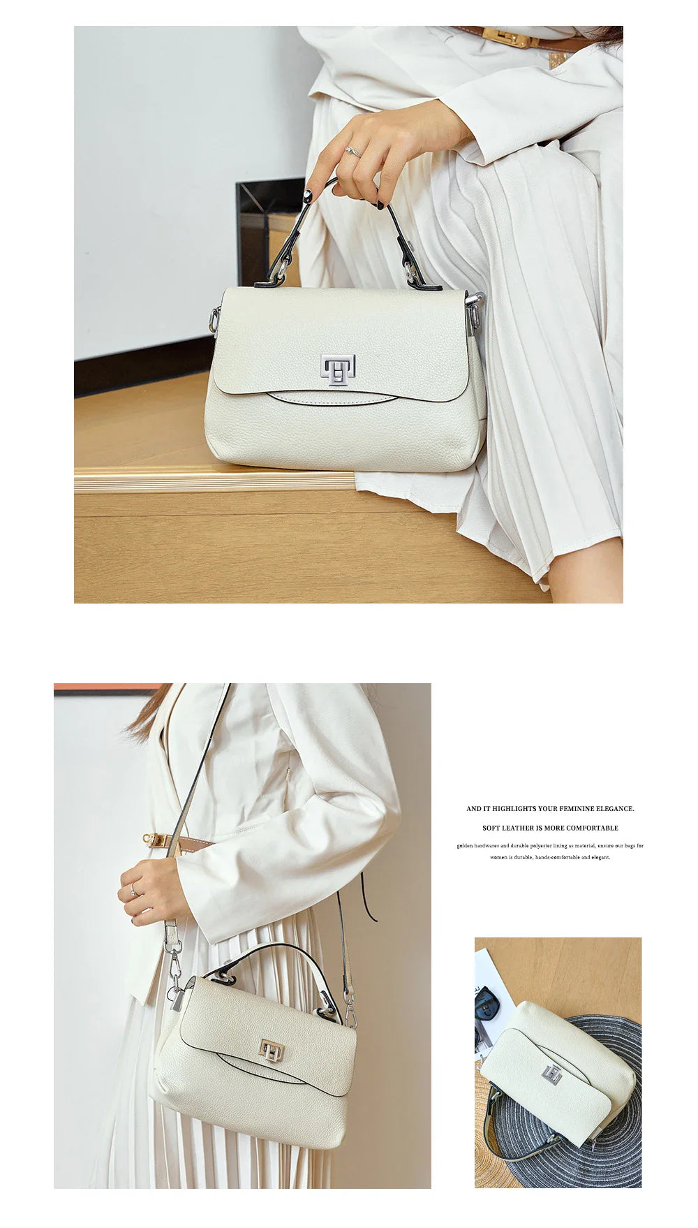 Women Genuine Leather Top-handle Bag Envelope Bags Luxury Designer Shoulder Handbag Ladies Elegant Crossbody For Ladies