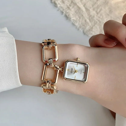 Women Quartz Watch Bracelet Square Dial Quartz Analog Women's Watches Ladies Wristwatch Elegant Female Clock Montre