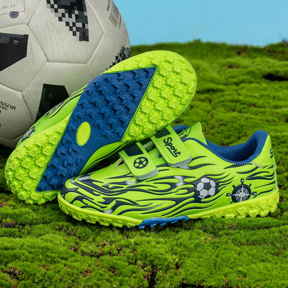 Kids Athletic Soccer Shoes Turf Football Sneakers Outdoor Firm Ground Soccer Shoes Child Anti-slip Football Sports Shoes