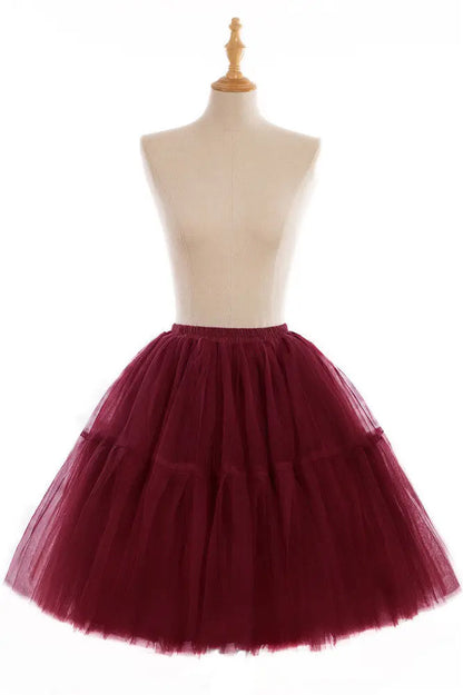 6 Layers Fluffy Ball Gown Women Short Skirts Knee Length Tutu Dress Underskirt Soft Tulle Petticoat for Club Cosplay Marathon