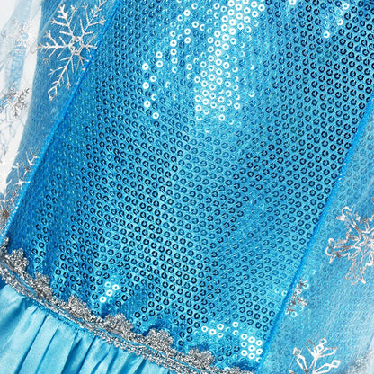 Girls Snow Queen Elsa Kids Costumes for Girl 2025 Carnival Party Prom Gown Robe-Playing Children Clothing Toddler Princess Dress