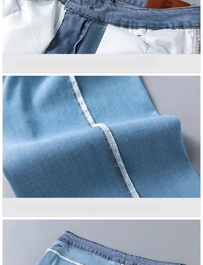 Business Jeans Men's Spring Thin Casual Straight Fashion Loose Brand Pants Comfortable Male Denim Trousers Versatile
