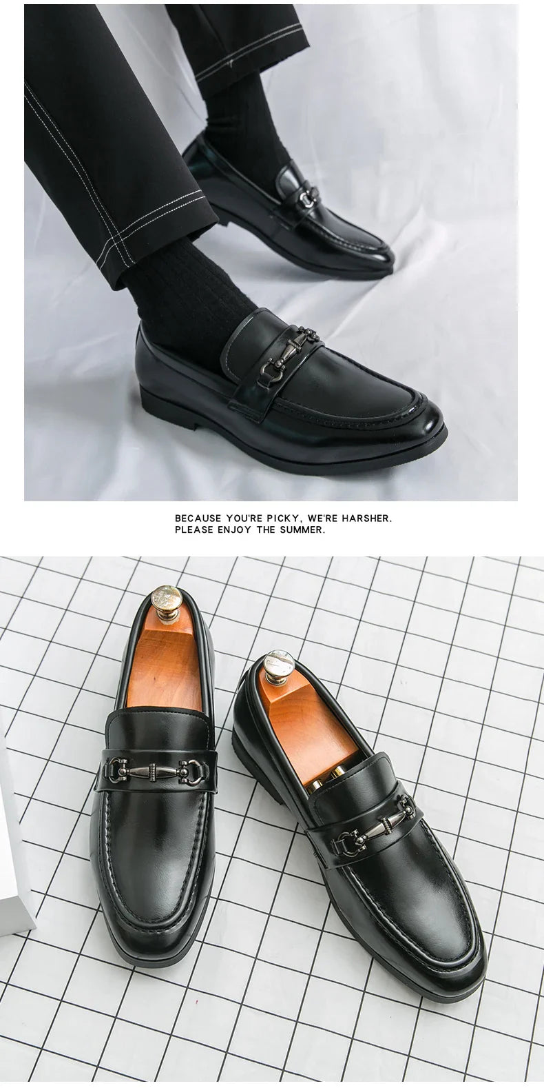 Classic Formal Leather Shoes Men Retro Party Social Office Leather Shoes Man Trend Men's Dress Shoes Casual Business Loafers Man