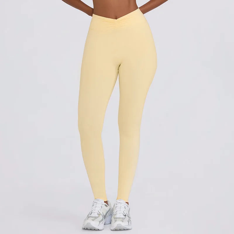 Women's Yoga Suits Quick Drying Leggings Gym Shorts Nude Hanging Neck Bra Running Gym Exercise Sets