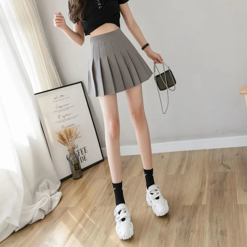 Mini Skirts Womens 2025 Summer Japanese School Pleated Skirts High Waist Kawaii Cute Pink Plaid Skirt Uniform Harajuku Jupe