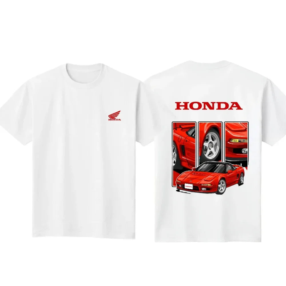 Honda 2026 Hot Selling Stylish New Comfortable Printed Loose Breathable Summer Motorcycle Racing Men's T-Shirt