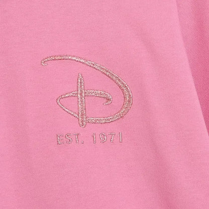 Cartoon Print Embroidery Flares Pearl Pink Sweatshirt Sweet Women Long Sleeve Loose Jumper Tops Female