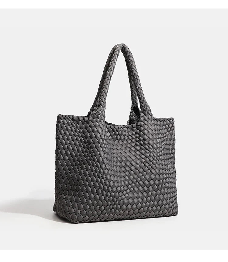 Large size women's tote bag Women's fashion bags 2024 Hot product Neoprene material women's hand-woven bag Large volume Tote bag