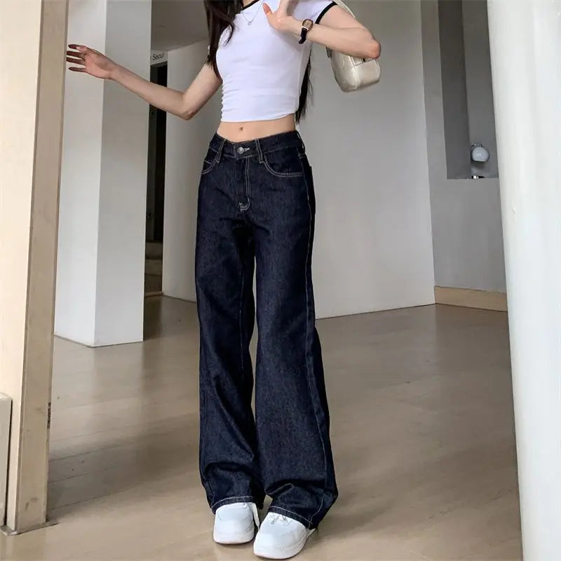 Women's Wide Leg Jeans Denim Pants with High Quality Material