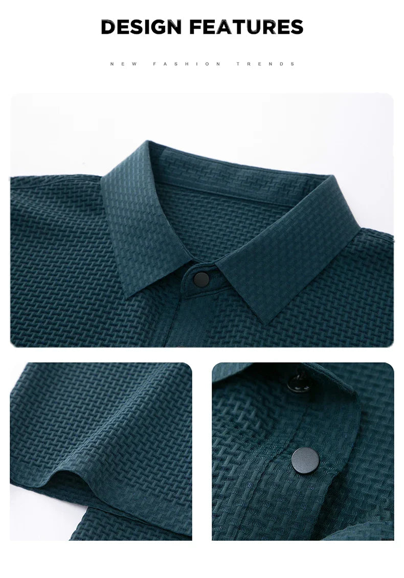 Upto EUR Sizes Tall Man Brand Top-Quality Men's Golf Shirt Lop-up Hollow Short-sleeved Polo Shirt SummerIce Silk Breathable Tee
