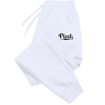 Pink Print Pants Women's Sports Pants