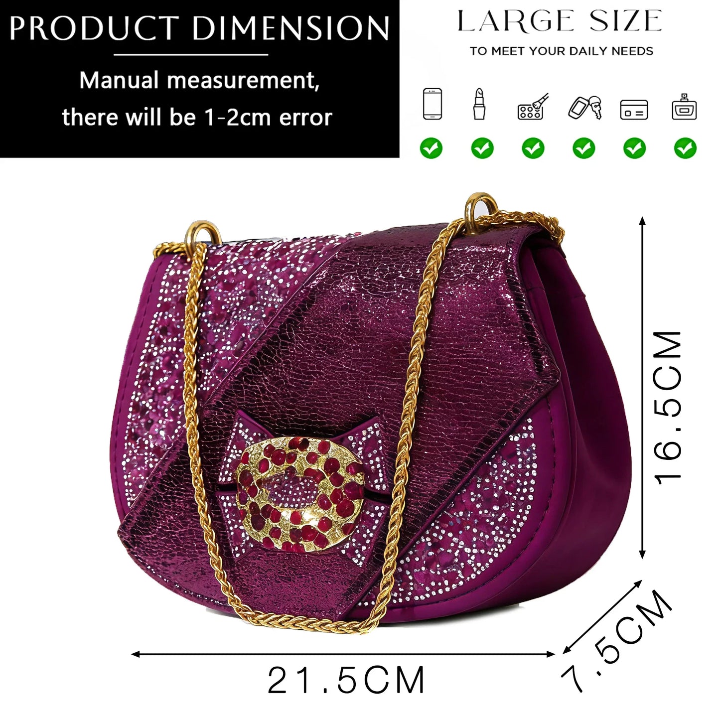 Elegant Rhinestone Peep Toe High Heels for Women - Italian Design Purple Sandals with Matching Handbags