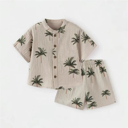 Fashion Kids Clothes Suit Summer Casual Organic Cotton Kids Tshirt + Shorts Toddler Baby Short Sleeve Outfits