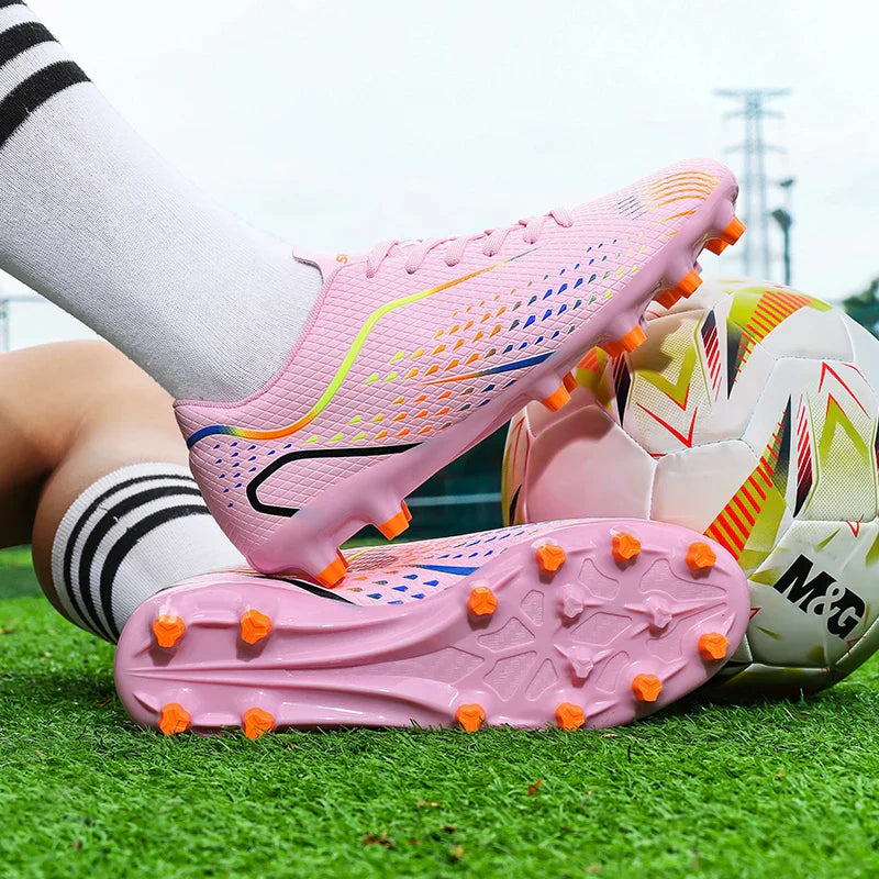 Kids Youth Soccer Shoes Cleats Football Boots Men Non Slip Breathable Lightweight Training Sneakers Boys Children Football Match