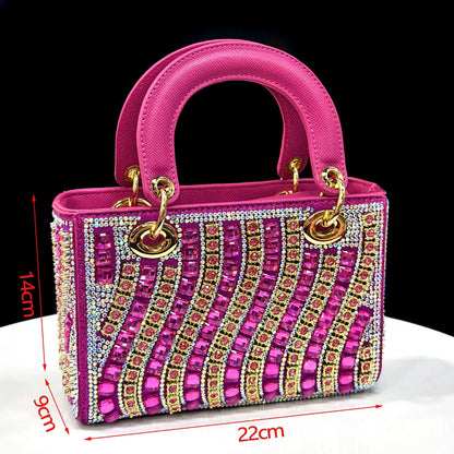 2025 Summer New Design Specials Italian Women Shoes and Bag Set Blue Color Comfortable Low Heels With Rhinestone