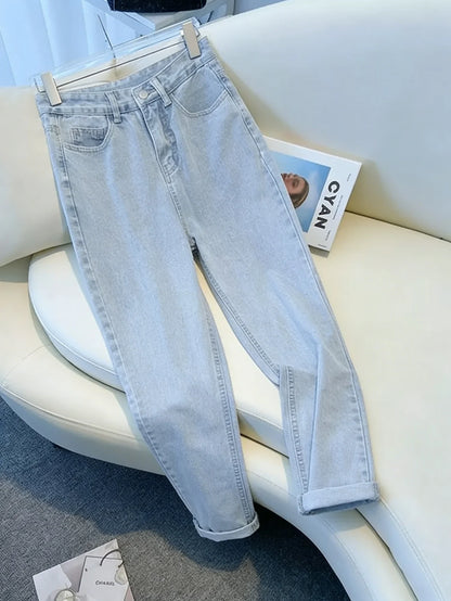 Casual Blue Slim Jeans For Man Y2K Original Drip Trend Denim Pants No accessories or belts included