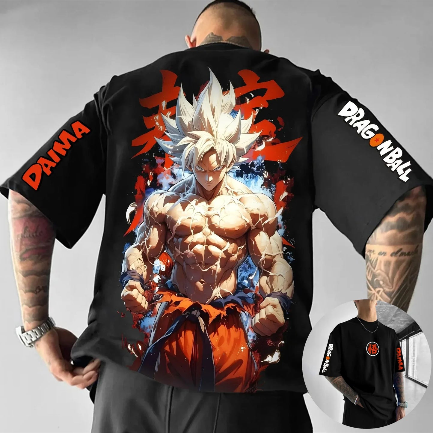 Printing T-Shirt Summer Men's Street Hip Hop Loose Casual Street Trend Short Sleeve Top