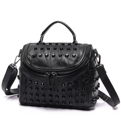 2024 Luxury Women Genuine Leather Bag Sheepskin Messenger Bags Handbags Famous Brands Designer Female Handbag Shoulder Bag Sac