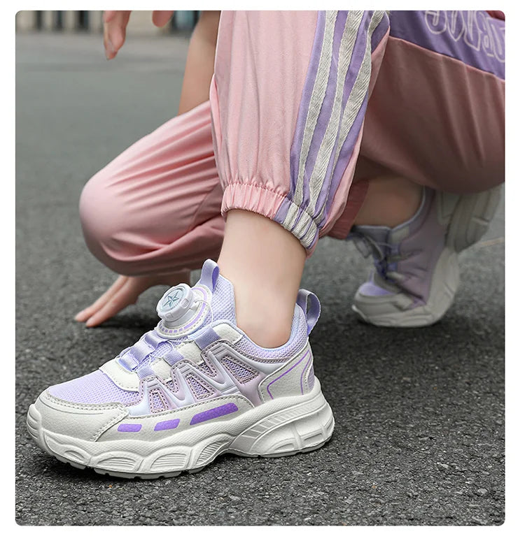 Spring and autumn children's shoes girls' school students leisure sports running shoes basketball children outdoor tennis shoes