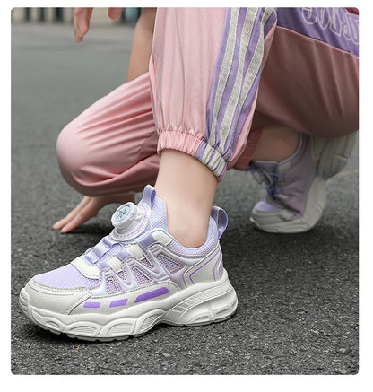 Spring and autumn children's shoes girls' school students leisure sports running shoes basketball children outdoor tennis shoes