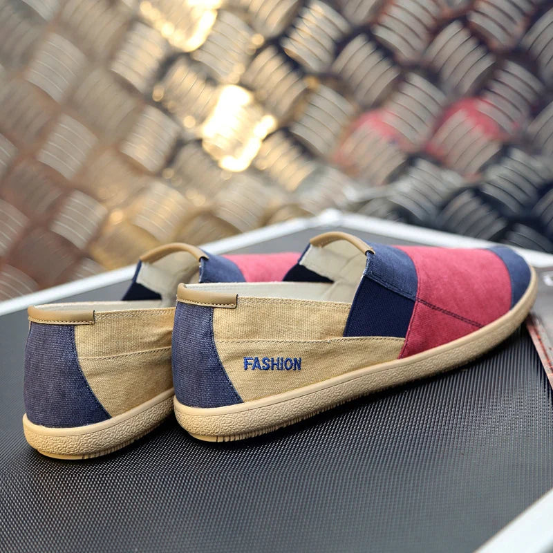 Fisherman's Shoes Fashion Flat Canvas Sneakers Slip On Men's Espadrilles Walking Casual Shoes For Men Loafers Summer
