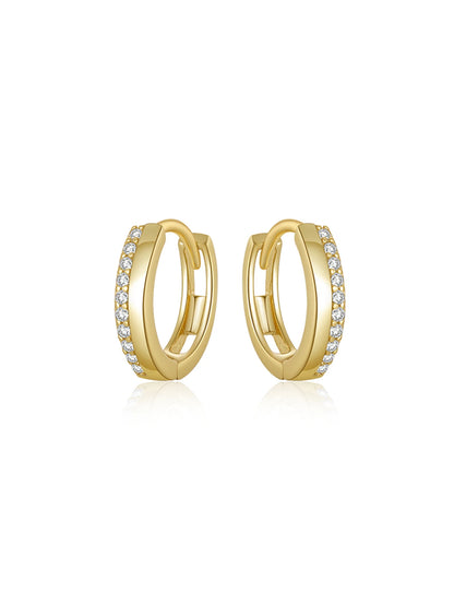 925 Sterling Silver Glossy Hoop Earrings Gold Color Tiny Cartilage Piercing Small Huggie Earring Fine Jewelry Accessories