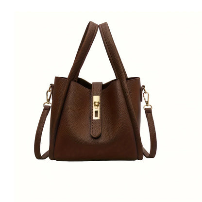 Bolsa de ombro transversal multifuncional de alto valor para o dia a dia, tendência retrô de moda outono-inverno, cor sólida simples