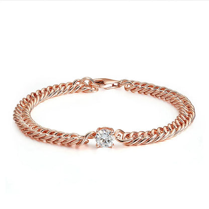 Cuban Chain Bracelet With 1carat Moissanite Diamond Bracelets For Women 925 Sterling Silver Plated 18k White Gold Fine Jewelry