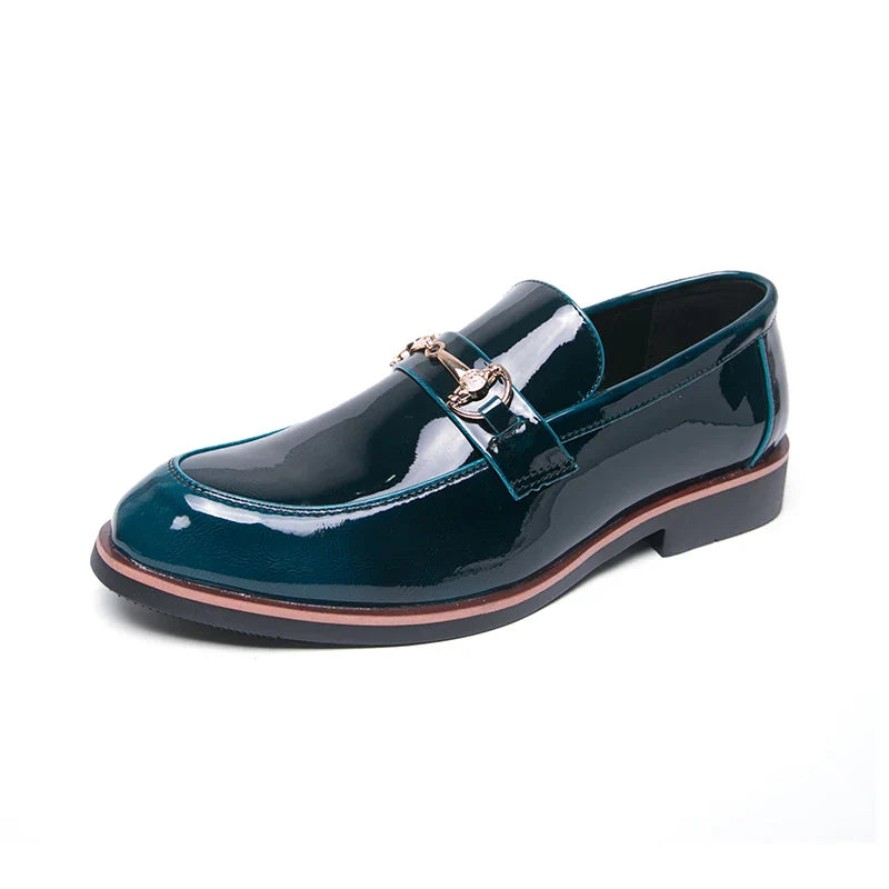 Business Casual Men Dress Shoes Luxury Glitter Designer Formal Shoes For Man Patent Leather Shoes Pointed Toe Men's Social Shoes