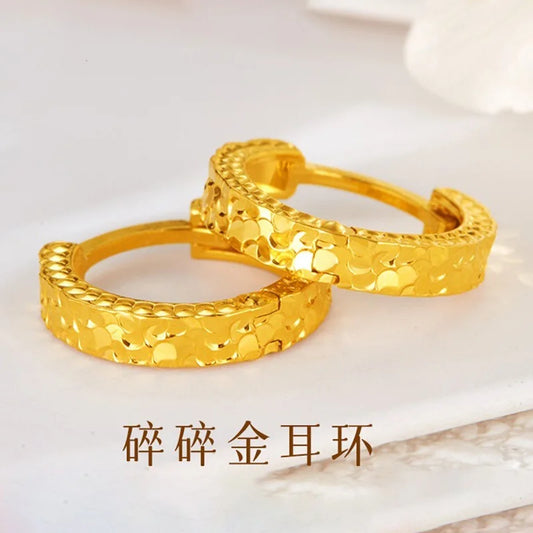 Sparkling Ice Shard Circle Women 24K Gold AU999 - Moderate size, skin-brightening shimmer, luxury 24K quality