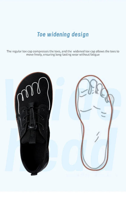New Unisex Wider Shoes Breathable Mesh Men Barefoot Wide-toed Shoes Brand Flats Soft Zero Drop Sole Wider Toe Sneakes Large Size