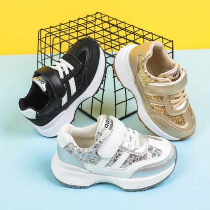 Children Leather Patchwork Sneaker 2025 Spring Autumn New Soft Bottom Casual Shoes School Sports Sneakers for Boys Girls