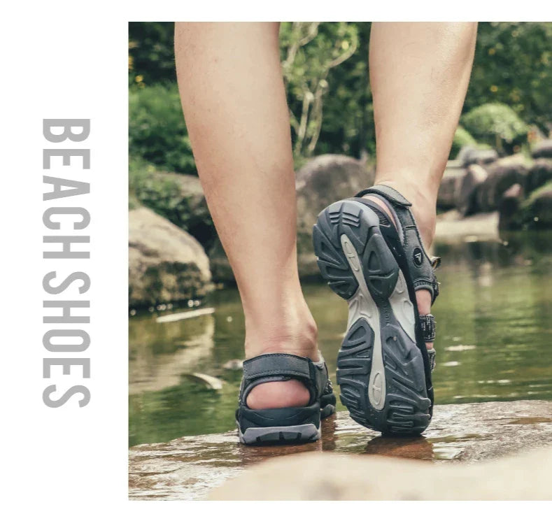 Summer Outdoor Sandals for Men Breathable Hiking Shoes Water Beach Mens Sandals Camping Climbing Aqua Sneaker