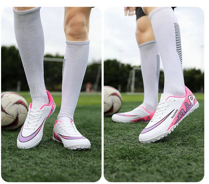 2026 New Men Soccer Shoes Breathable Football Boots FG/TF Turf Boots Non-Slip Wear Resistant Adult Outdoor Training Match Sports