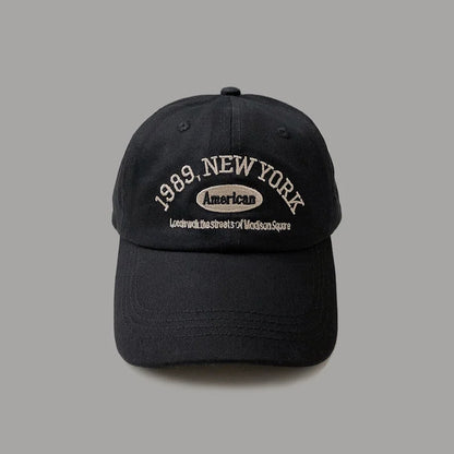 Retro Letter Embroidery Baseball Cap for Men and Women Curved Brim Hat Summer Outdoor Soft Top Caps Casual Snapback Sun Hats