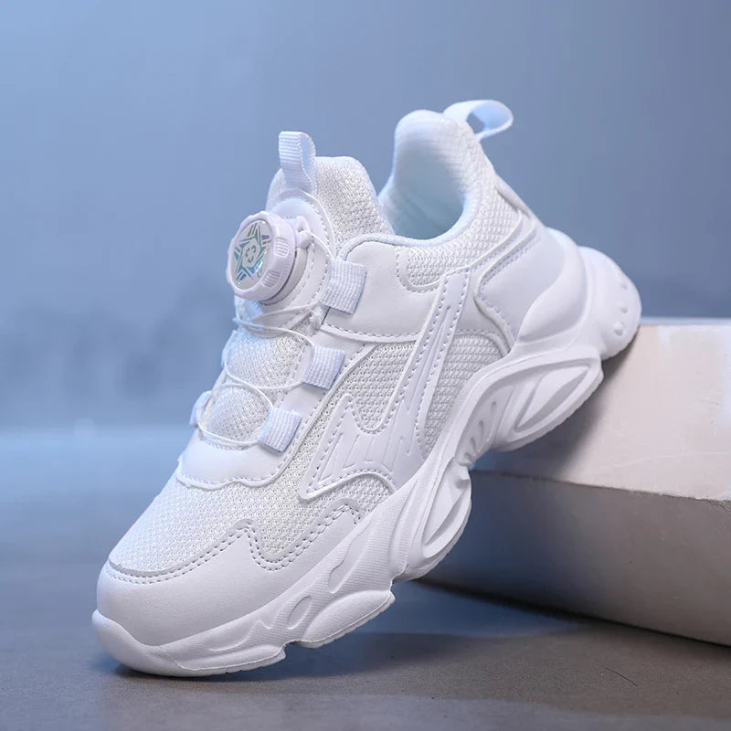 Children's Basketball  Sports Shoes Breathable Student White School Walking Shoes Anti-skid Boys Girls Casual Running Sneakers