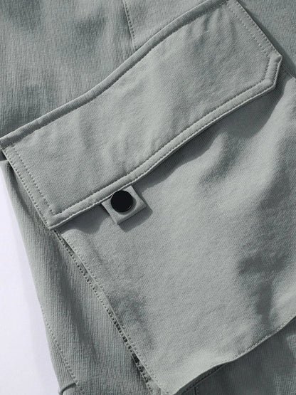 Summer Men's Cargo Pants with 5 Pockets Outdoor Quick Dry Casual Pants Lightweight and Cool Stretch Straight Trousers
