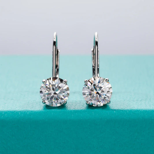 1 Carat D Color Moissanite Diamond Dangle Drop Earrings 925 Sterling Silver Bow Cuff Earrings Charm Jewelry Wholesale