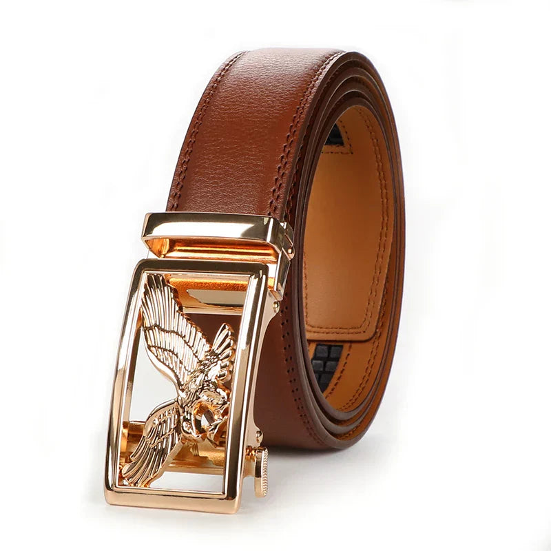 Men's Belt With Alloy Automatic Buckle, Fashion Men's Business Leisure Belt
