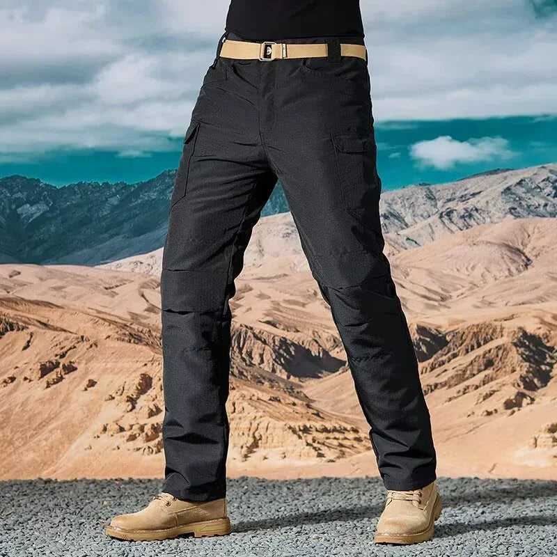 Men Casual Cargo Pants 2025 New Male Summer Tactical Wear Resist Quick Dry Outdoor Trousers Multi Pockets Hike Work Trousers