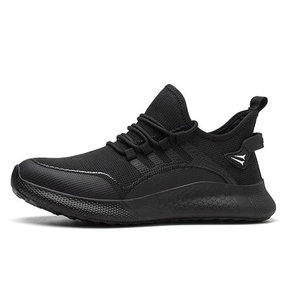 Men's Safety Shoes Anti- Crush Steel Toe Puncture Resistant Kevlar Lightweight Breathable Upper Slip-On Work Shoes