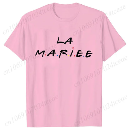 Friends Bachelorette EVJF Party T-shirt French Girls Single Farewell Tops Team Bride Bridesmaid Tees Bridal Shower Wedding Shirt