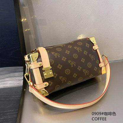 2025 Coffee Brown Crossbody Bag for Women - 可调节 Strap Shoulder Purse, Stylish Underarm Handbag, Lightweight Small Casual S