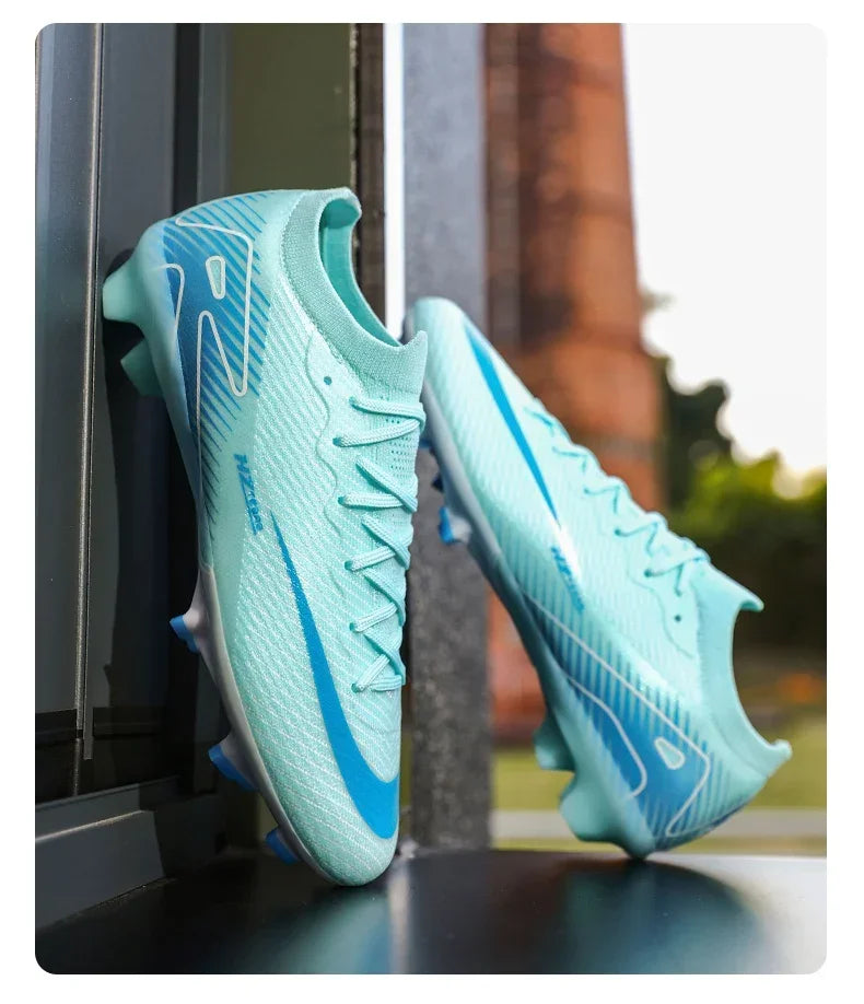 New Men Football Boots Match Indoor Breathable Ultralight Grass Cleats Soccer Shoes Long Spikes Sneakers Training Drop Shipping