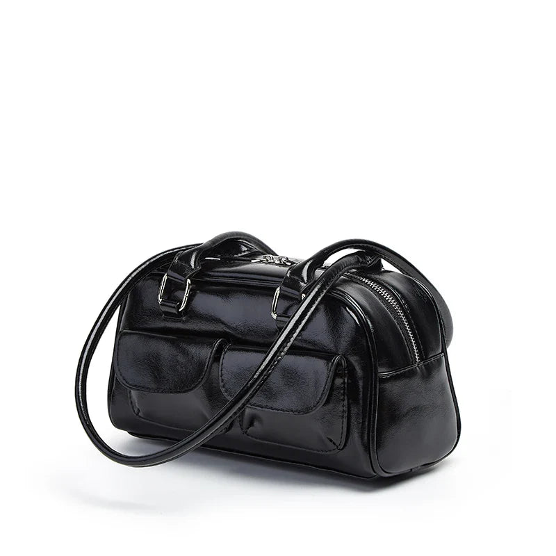 New Women's Bag Bowling Bag 2024 New Niche Joker Boston Bag Tote Bag Underarm Shoulder Bag