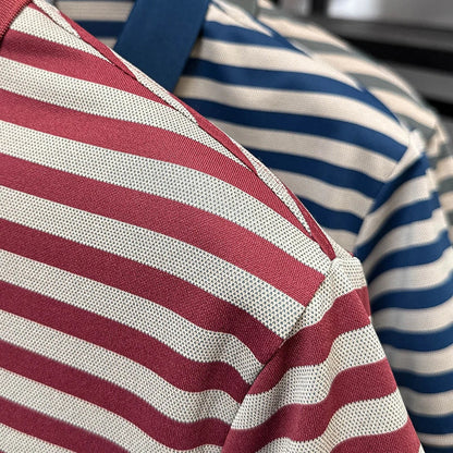 Summer High End Man Polo Shirt Striped Lapel Short Sleeve Horse Lette Print New Breathable T-Shirt Classic Commuter Menswear Top