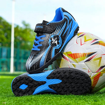 Kids Football Shoes Turf Soccer Cleats Non Slip Lightweight Training Sneakers Indoor Outdoor Futsal Boots Breathable Boys Girls
