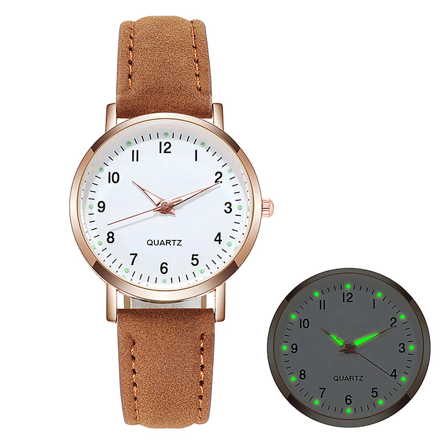 Fashion Watch For Women Leather Belt Watches Ladies Luxury Analog Quartz Luminous Wristwatch Clock Relogio Feminino