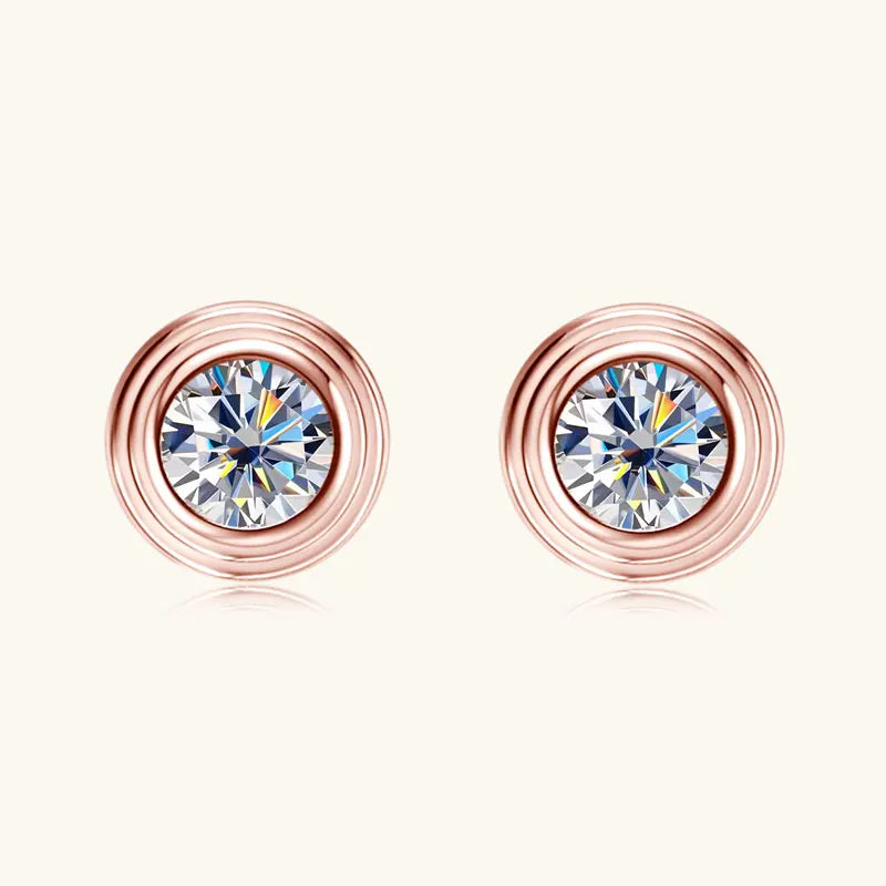 2025 Trendy 3mm Moissanite Jewelry Set 925 Silver Plated Rose Gold Necklace Bracelet Earrings Set for Women Valentine's Day Gift
