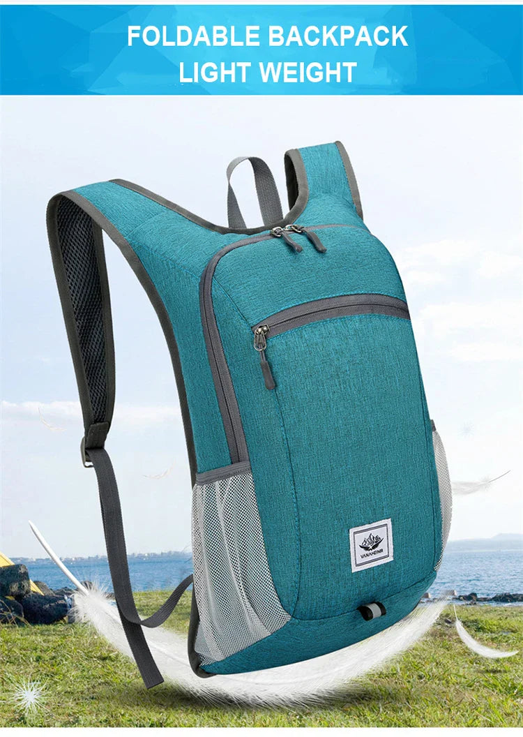 Portable Foldable Backpack,Men Women Ultralight Folding Bag,Outdoor Climbing Cycling Hiking  Knapsack Travel Daypack